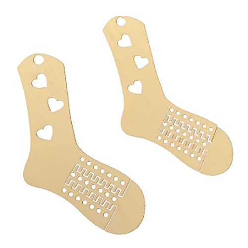 1 Paar Sockenspanner zum Stricken Strickblocker Sockenspanner verstellbare Größe aus Holz gestrickte Sockenspanner lustiges DIY-Strickmodell Love Style von Hintyne
