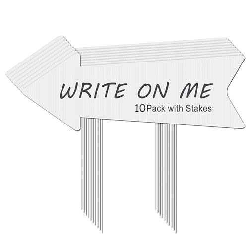 8 Stück Hofschilder 17x6 Zoll Pfeilschild mit Pfählen perfekt für Geburtstagspartys 8 Stück Hofschilder 17x6 Zoll Pfeilschild mit Pfählen perfekt für Geburtstagspartys von Hintyne