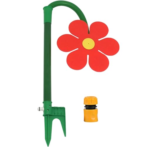 Crazy Daisy Sprinkler 360° drehbarer Crazy Daisy Wassersprinkler mit großer Flächenabdeckung und flexiblem Schlauch für die Gartenbewässerung von Hintyne
