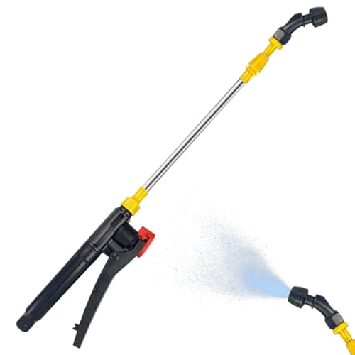 Gießstab-Sprühstab 17,7-31,5 Zoll Teleskop-Gießstab aus Edelstahl Hochdruck-Wasserschlauch-Sprühdüse für Gartenarbeit und Landwirtschaft einfache Gebogene Düse von Hintyne