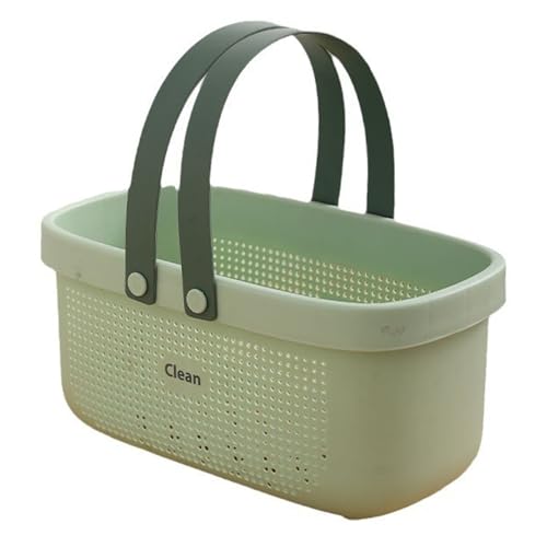 Hintyne Dorm Essentials Tragbarer Duschcaddy Badezimmercaddy Duschkorb Aufbewahrungskorb aus Kunststoff mit Griff tragbarer Duschcaddy Tragetasche Organizerkorb grün von Hintyne