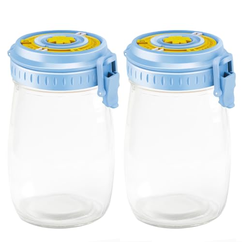 Hintyne Gärglas 1000 ml mit Datum versehenes Sauerteig Starterglas mit Entlüftungsöffnung Sauerteigglas wiederverwendbarer Kimchi Behälter Mehrzweck Vorratsgläser aus Glas 2 Stück Hintyne Gärglas 1000 ml mit Datum versehenes Sauerteig Starterglas mit Entlüftungsöffnung Sauerteigglas wiederverwendbarer Kimchi Behälter Mehrzweck Vorratsgläser aus Glas 2 Stück von Hintyne