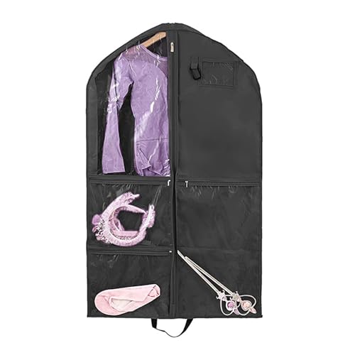 Hintyne Tanzkostüm Kleidersack 39,4 Zoll Staubdichte Tanztasche Mit Kleiderständer 6 Taschen Tanzwettbewerbstasche Tragbare Tanz Kleidersäcke Garmet Bag Schwarz Hintyne Tanzkostüm Kleidersack 39,4 Zoll Staubdichte Tanztasche Mit Kleiderständer 6 Taschen Tanzwettbewerbstasche Tragbare Tanz Kleidersäcke Garmet Bag Schwarz von Hintyne