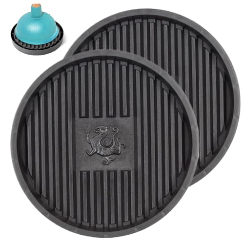 Hintyne Toiletten Pümpelhalter 20,3 cm Pümpelhalter lufttrocknend rundes Pümpeltablett nur PP robuster minimalistischer Pümpelhalter fängt Tropfen auf Toilettenzubehör von Hintyne