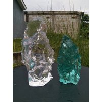 2 Stück 1323 Gr Andara Monatomic Kristalle, Türkis Grün Und Klare Diamanten von HinzCrystalShop