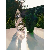 2 Stück 1367 Gr Rohe Andara Kristalle Einatomig Klar Diamant Und Dunkelgrün von HinzCrystalShop