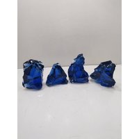 4 Stück 1155 G Grobe Andara Kristalle Tiefblau Meereskristall Einatomig Zur Meditation von HinzCrystalShop