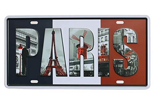 Hioni Blechschilder Vintage Paris Plaque Wand Decor Poster Board Kunst Gemälde Home Dekoration von Hioni