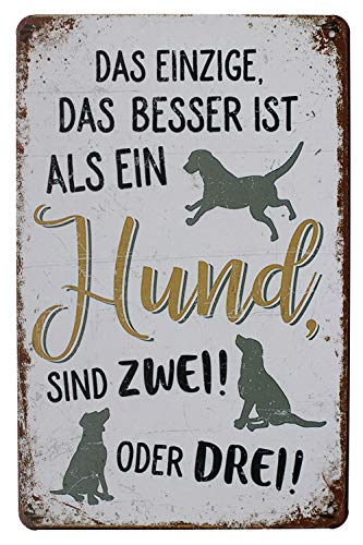 Hioni Das Einzige Das Besser ist ALS EIN Hund Vintage Blechschild Poster Wandschild Wand Dekoration Metallschild Türschild von Hioni
