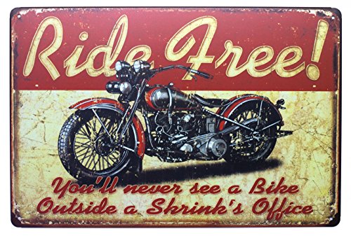 Hioni Ride Free Motorrad, Metall blechschild, Vintage Plaque Poster Wall Ornament Home/Kaffee/Bar Decor Hioni Ride Free Motorrad, Metall blechschild, Vintage Plaque Poster Wall Ornament Home/Kaffee/Bar Decor von Hioni