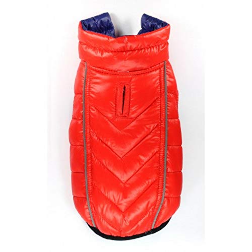 Hip Doggie HD-5FRBK Featherlite Reversible Reflective Puffer Vest Hundemantel, XS, schwarz/rot Hip Doggie HD-5FRBK Featherlite Reversible Reflective Puffer Vest Hundemantel, XS, schwarz/rot von Hip Doggie