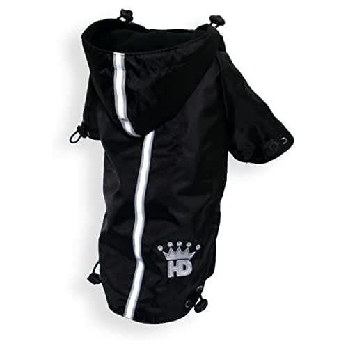 Hip Doggie HD-5PRBK-BDL Puppagonia Rain Parka- Hund Regenmantel, BDL, schwarz von Hip Doggie