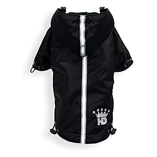 Hip Doggie HD-5PRBK-L Puppagonia Rain Parka- Hund Regenmantel, L, schwarz von Hip Doggie