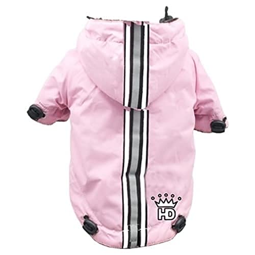 Hip Doggie HD-5PRPK-BDM Puppagonia Rain Parka - Hund Regenmantel, BDM, rosa von Hip Doggie