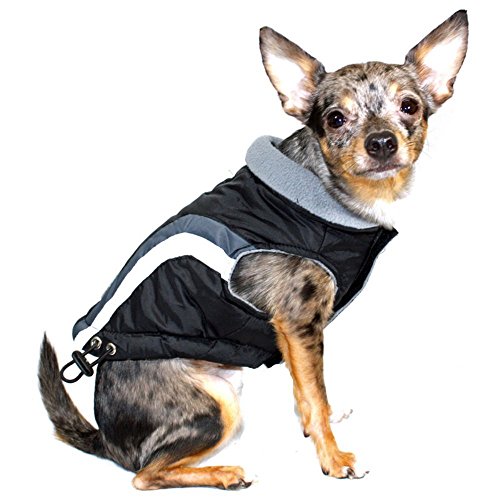 Hip Doggie HD-5SABK-S Swiss Alpine Ski Vest Hundemantel, schwarz, S von Hip Doggie
