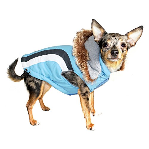 Hip Doggie HD-5SABL-M Swiss Alpine Ski Vest Hundemantel, M, blau von Hip Doggie