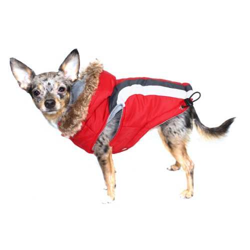 Hip Doggie HD-5SARD-BDL Swiss Alpine Ski Vest Hundemantel, BDL, rot von Hip Doggie