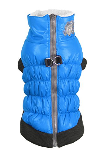 Hip Doggie HD-5SCBL Crown Puffer Vest Hundemantel, XL, blau von Hip Doggie