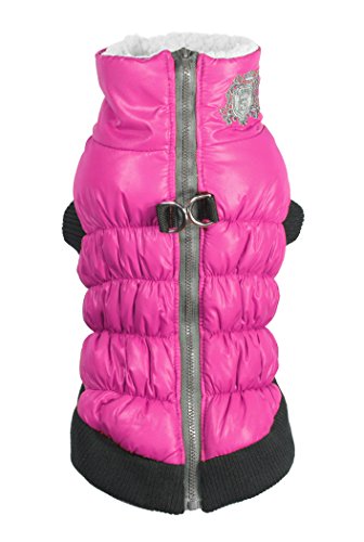 Hip Doggie HD-5SCPK Crown Puffer Vest Hundemantel, L, rosa von Hip Doggie