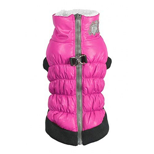 Hip Doggie HD-5SCPK Crown Puffer Vest Hundemantel, M, rosa von Hip Doggie