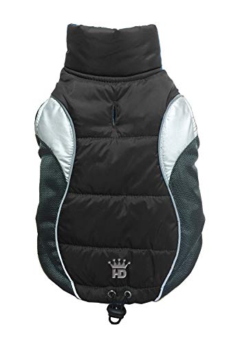 Hip Doggie HD-5WVBK-L Wave Reflective Puffer Vest Black L Hundejacke von Hip Doggie