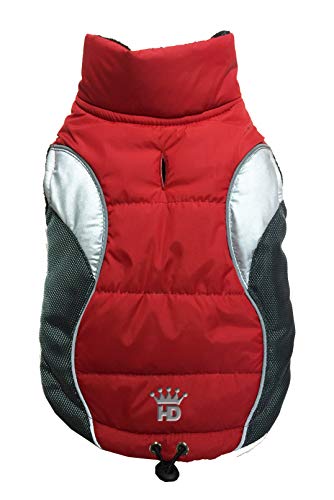 Hip Doggie HD-5WVRD-M Wave Reflective Puffer Vest Red M Hundejacke von Hip Doggie