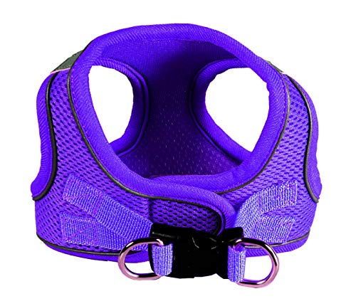 Hip Doggie HD-6EZMPR-XXS Sport Mesh Purple EZ Reflective Harness Vest XXS Hundegeschirr von Hip Doggie