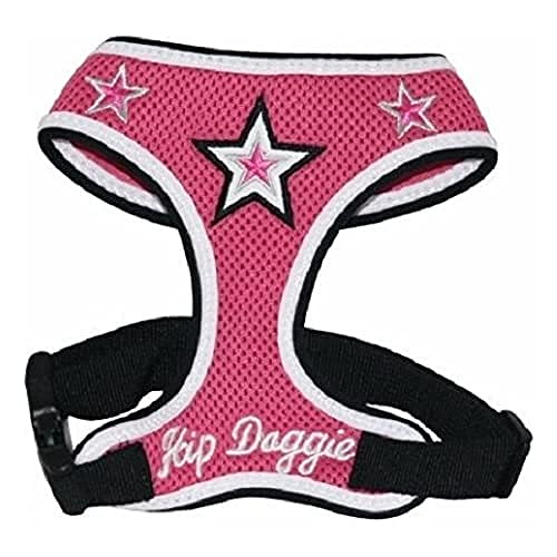 Hip Doggie HD-6PMST Super Star Mesh Harness Vest Hundegeschirr, L, rosa von Hip Doggie