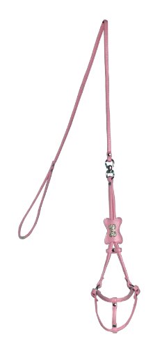 Hip Doggie HD-6SIPB-M Bone Step-in Harness - Hundegeschirr, M, rosa von Hip Doggie