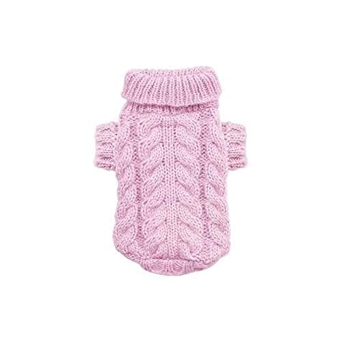 Hip Doggie HD-7ACP-M Angora Cable Knit Sweater - Hundepullover, M, rosa von Hip Doggie