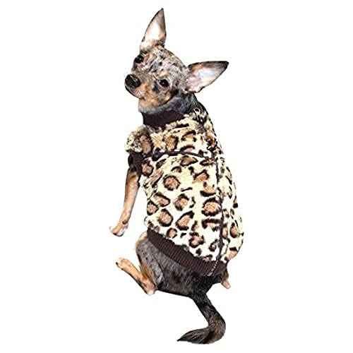 Hip Doggie HD-7BCV-L Cheetah Mink Vest - Hundepullover, L, braun von Hip Doggie