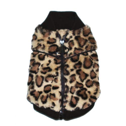 Hip Doggie HD-7BCV-XXS Cheetah Mink Vest - Hundepullover, XXS, braun von Hip Doggie