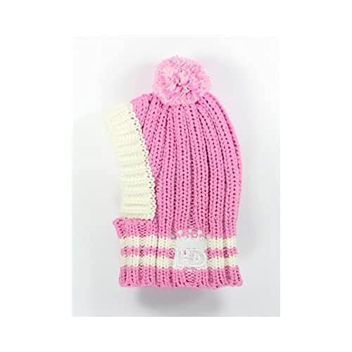 Hip Doggie HD-7CPP-L Crown Knit Hat - Hundehut, L, rosa von Hip Doggie