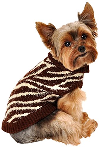 Hip Doggie HD-7FSZB-M Feathersoft Zebra Sweater- Hundepullover, M von Hip Doggie