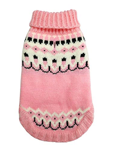 Hip Doggie HD-7ICPK-M Icelandic Sweater Pink M Hundepullover von Hip Doggie