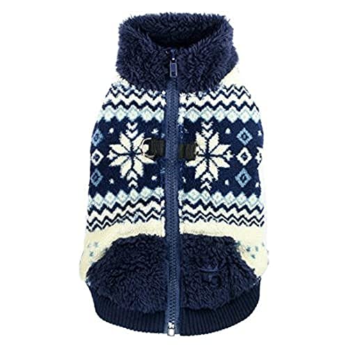 Hip Doggie HD-7SVN-L Soft Snowflake Fleece Vest - Hundepullover, L, blau von Hip Doggie