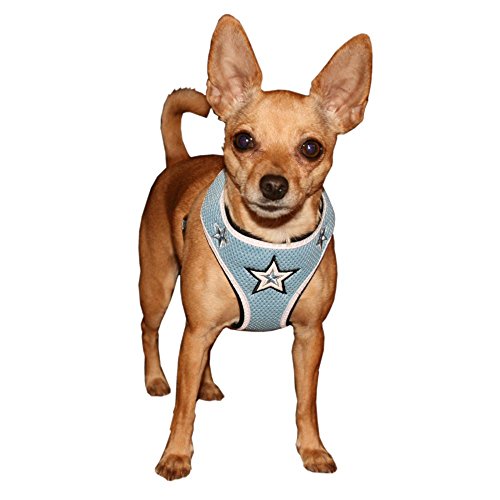 Hip Doggie blau Super Star Mesh Geschirr Weste, X-Large von Hip Doggie