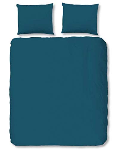 Hip Bettbezug Baumwolle Petrol blau 140x200/220 cm + 60x70 cm von Hip