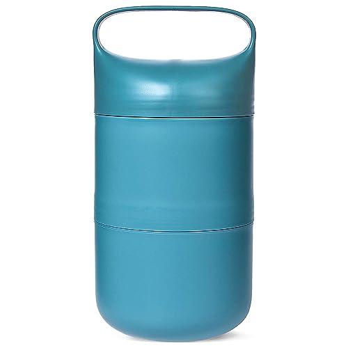 Hip Lunch-Pod Duo – Wiederverwendbare Lunchbox-Set mit zwei auslaufsicheren Fächern – 1,1 l Gesamtkapazität – langlebig und leicht mit einem Tragegriff – BPA-frei und recycelbar – Jade von Hip