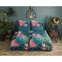 hip Kissenhülle "Zarha" Baumwolle, Mako-Satin, 40x80, 1 Stück, Reißverschluss, Petrol hip Kissenhülle "Zarha" Baumwolle, Mako-Satin, 40x80, 1 Stück, Reißverschluss, Petrol von Hip