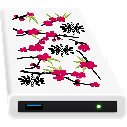 HipDisk LS104 Sakura 1TB HDD Externe Festplatte (6,4 cm (2,5 Zoll), USB 3.0) tragbare portable mit Silikon-Schutzhülle stoßfest wasserabweisend weiß-pink von Digittrade