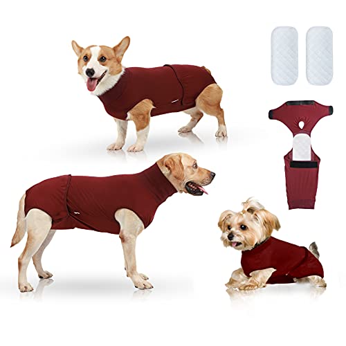 Hipetime Recovery Suit for Dog Cat After Operations Replacement Dog Onesie Neuter Cone Alternatives Bauch-Wunden Bandagen Windeln mit 2 Welpenwindeln von Hipetime