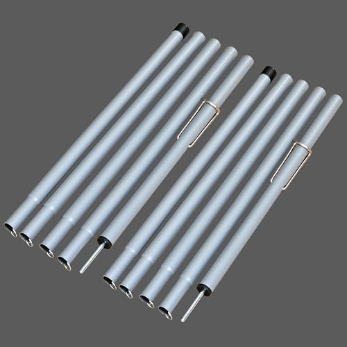 Zeltstangen Teleskop Alu Teleskopstange Camping Zeltstange Sonnensegel Verstellbar Aufstellstange Tarp 2er Set für Zelte Taps Vorzelt (Iron, 210cm) von HipierFx
