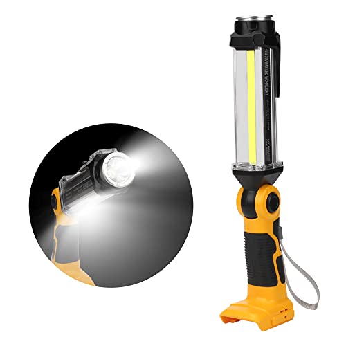 Hipoke 18-V-Akku-LED-Arbeitsleuchte, 2000 lm, tragbare Outdoor-Inspektions-Taschenlampe mit USB-Anschluss,Multifunktions-Scheinwerfer, Flutlicht, kompatibel mit 18-V-Batterie von Hipoke