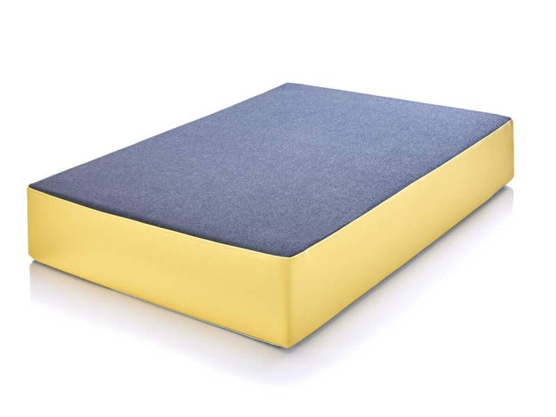Hipp-Hopp Hüpfpolster Indoor - eckig schwarzgrau/gelb M = L107 x B70 x H17 cm von Hipp-Hopp