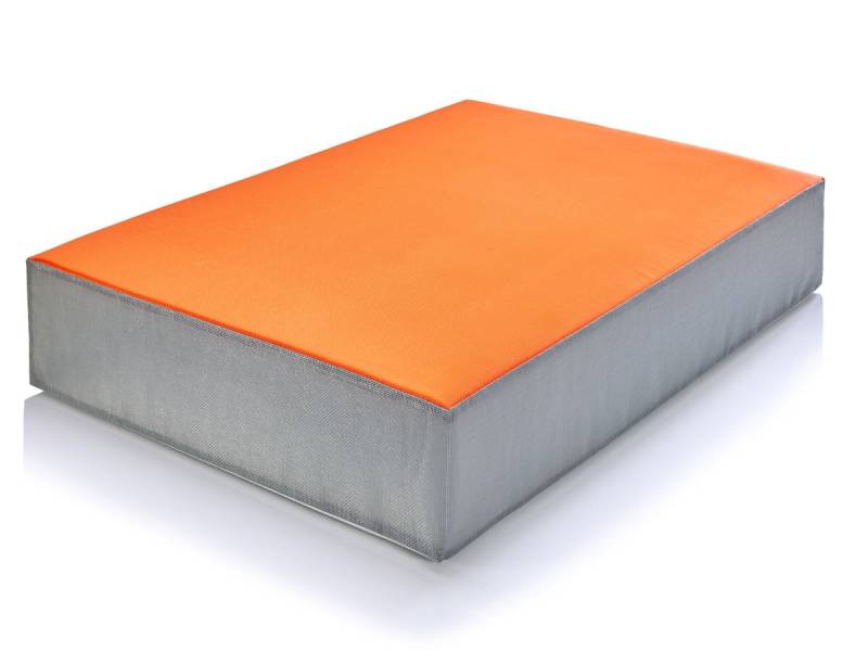 Hipp-Hopp Hüpfpolster Outdoor - Planenstoff leuchtorange M = L107 x B70 x H17 cm von Hipp-Hopp