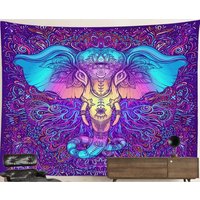 Uv-Blacklight Tapestry Genie Elephant Psychedelic Trippy Sacred Geometry Fractal Art Cosmic Bright Energy Mandala Spiritual Boho Glowing Uv-Blacklight Tapestry Genie Elephant Psychedelic Trippy Sacred Geometry Fractal Art Cosmic Bright Energy Mandala Spiritual Boho Glowing von HippieNTapestryWorld