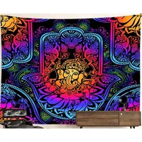Uv-Blacklight Tapestry Psychadelic Trippy Sacred Geometry Fractal Art Hand Elephant Cosmic Energy Mandala Spiritual Boho Glowing Decor Bloom Uv-Blacklight Tapestry Psychadelic Trippy Sacred Geometry Fractal Art Hand Elephant Cosmic Energy Mandala Spiritual Boho Glowing Decor Bloom von HippieNTapestryWorld