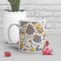 Nymphensittich Kaffeebecher, Niedliches Vogel Geschenk, Papageien-Liebhaber, Geschenk Für Sie, Ihn, Housewarming, Geburtstag, Vogel-Tasse, Lutino Nymphensittich Kaffeebecher, Niedliches Vogel Geschenk, Papageien-Liebhaber, Geschenk Für Sie, Ihn, Housewarming, Geburtstag, Vogel-Tasse, Lutino von HippoAndKelpie