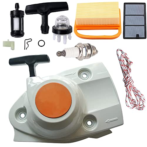 Hippotech Seilzugstarter mit Luftfilter Tune Up Kit für Stihl TS410 TS420 TS480i TS500i Betontrennsägen ersetzen OEM 4238 190 0300, 4238 140 4401 von Hippotech